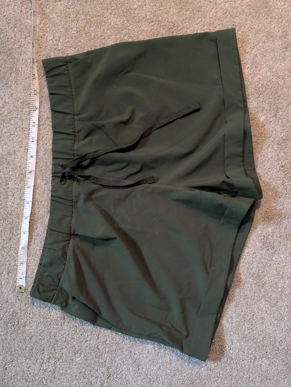 Scorpio Sol Bright Olive Green Athletic Drawstring Shorts